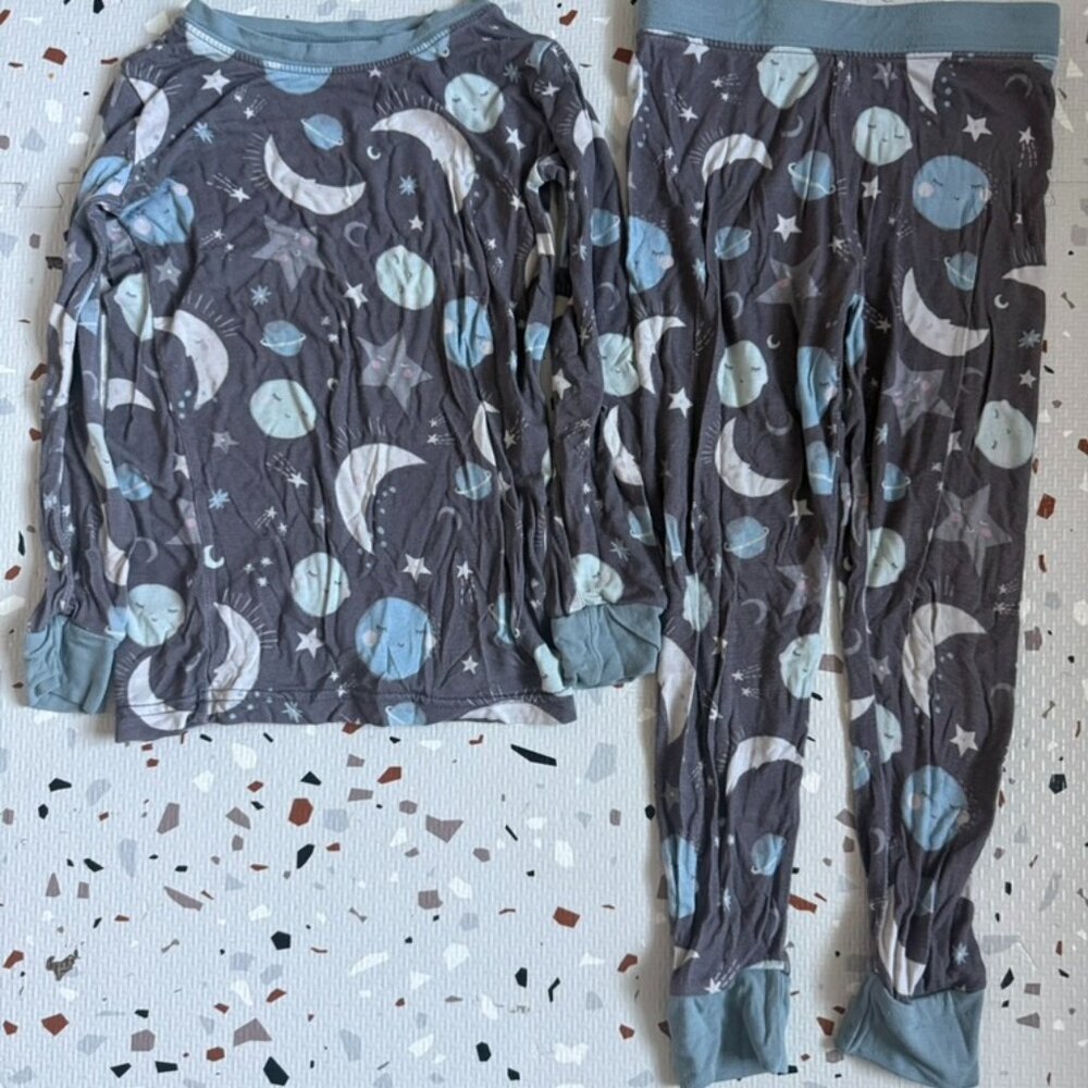Little Sleepies Bamboo Pajamas with moon pattern